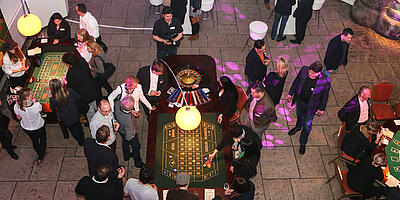 House fair with several gaming tables